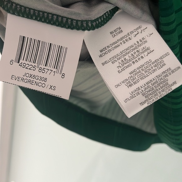 BCBG Maxazria Green and Blue Ruched Long Sleeve  Dress - Picture 8 of 8